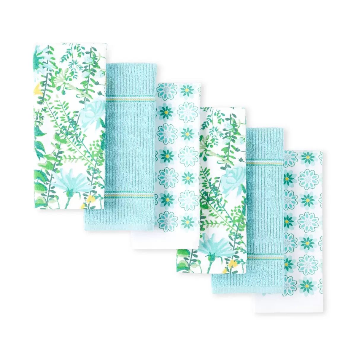 【コストコ】キッチンタオル 6枚 セット 43 x 71 cm ワイルドフラワー ブルー|常温