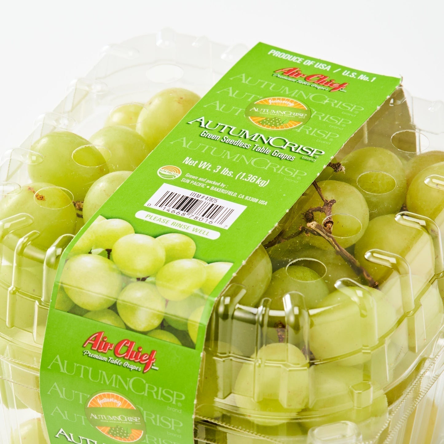 【コストコ】グリーンシードレスグレープ 1.36kg |冷蔵