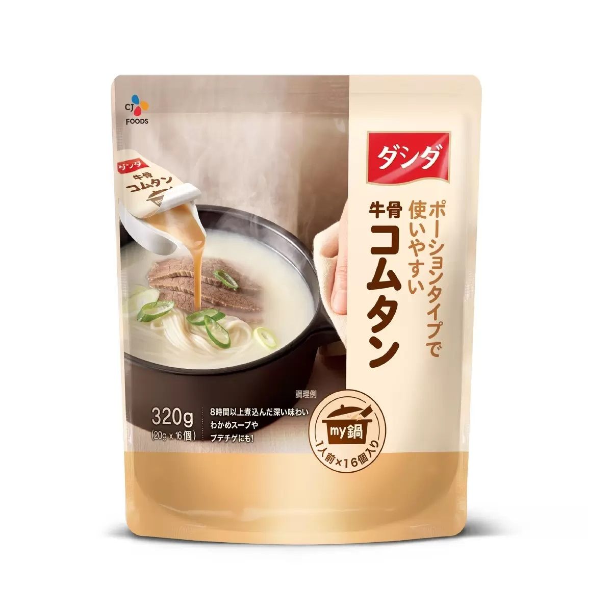 【コストコ】CJ 牛骨コムタンスープ 320g (1人前ポーションタイプ20g x 16個入り)|常温
