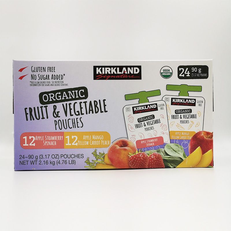 【コストコ】オーガニックフルーツ&ベジタブルパウチ90ℊ×24パック｜常温