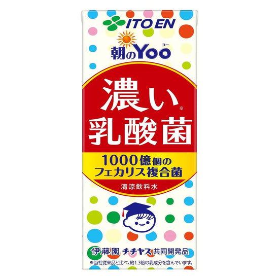 【コストコ】伊藤園 朝の Yoo 濃い乳酸菌飲料 200ml x 24本｜常温